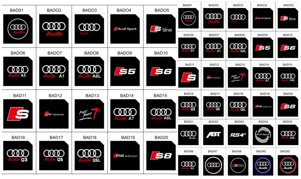 audi door logo lights