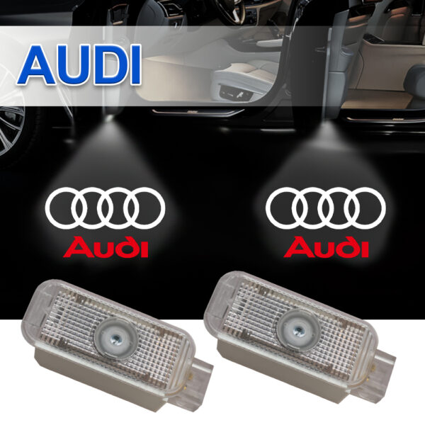 audi door logo lights